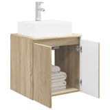 Wall-Mounted Sink Vanity Sonoma Oak 49.5 x 41 x 62.5 cm 890414
