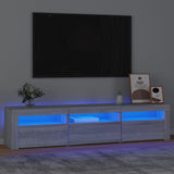 TV Cabinet with LED Lights Grey Sonoma 180x35x40 cm 3152760