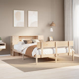 Bookcase Bed without Mattress 120x190 cm Small Double Solid Wood Pine 3321766
