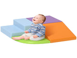 4-piece Soft Play Set, Climb and Crawl Foam, Toddler Stairs and Ramp, Orange T3398P348563