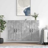 Wall Mounted Cabinets 2 pcs Concrete Grey Engineered Wood 3198013