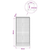 Gabion with 3.5 mm Wire and 5x5 cm Mesh 50x30x150 cm 3462259
