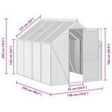Greenhouse with Base Frame Anthracite Aluminium 4.75 m 48216