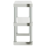 Work Table Overshelf 2-Tier 110x30x65 cm Stainless Steel 376449
