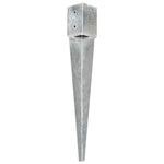 ZNTS Ground Spikes 6 pcs Silver 10x10x76 cm Galvanised Steel 145420