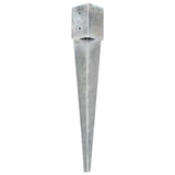 Ground Spikes 6 pcs Silver 10x10x76 cm Galvanised Steel 145420
