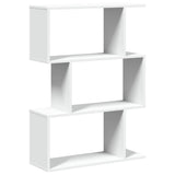 Room Divider Bookcase 3-Tier White 70x24x97 cm Engineered Wood 858111