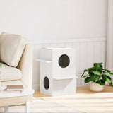 Cat House White 43x43x60 cm Solid Wood Pine 859302