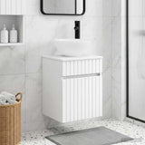 Wall-mounted Sink Vanity White 39 x 35 x 63 cm Engineered Wood 890542