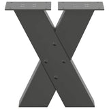 Coffee Table Legs X-Shaped 2 pcs Anthracite 40x cm Steel 4012934