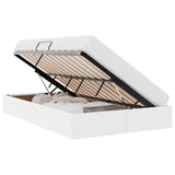 Storage Bed with Mattress Pure White 120 x 190 cm Faux leather 3369938
