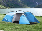 2-3 Man Tunnel Tent with Vestibule, Weather-Resistant Camping Tent with Air Vents for Fishing T3398P348711