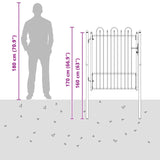 Fence Gate HORST 100 x 125 cm Metal Black Lockable 42034055