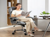 Big and Tall Office Chair 180kg with Spring Cushion, PU Leather - Grey T3398P424995