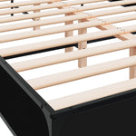 ZNTS Bed Frame without Mattress Black 120x200 cm 3280037