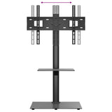 Corner TV Stand 2-Tiers for 32-65 Inch Black 379566