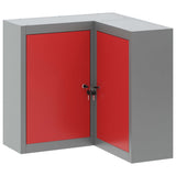 Tool Cabinet with Shelf with Lock Red and Grey 55 x 55 x 55 cm 4103468
