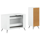 2 Piece Bathroom Cabinet Set BREDA High Gloss White 3417724