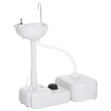 Portable Camping Sink with Running Water and Wastewater Tank, Hand Wash Basin with Rolling Wheels, T3398P348687