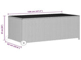 Garden Storage Box Light Grey 120x65x61 cm Poly Rattan 310090