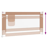 Toddler Safety Bed Rail Taupe 160x25 cm Fabric 10221