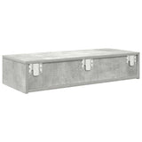 Wall Shelf with Drawers Concrete Grey 80x33x17 cm Engineered Wood 859980