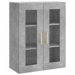 Highboard Concrete Grey 69.5x34x180 cm Engineered Wood 3198717