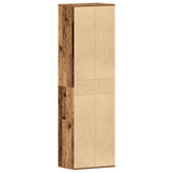 Shoe Cabinet Old Wood 54x34x183 cm Engineered Wood 859384
