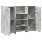 Reception Desk Concrete Grey 135x50x103.5 cm Engineered Wood 3324190