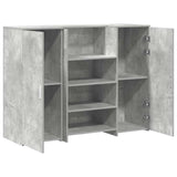Reception Desk Concrete Grey 135x50x103.5 cm Engineered Wood 3324190