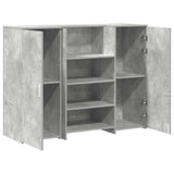 Reception Desk Concrete Grey 135x50x103.5 cm Engineered Wood 3324190