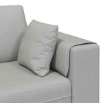 Fabric Sofa with Cushion Cloud Grey 208 cm Fabric 3335151