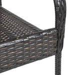 Stackable Outdoor Chairs 4 pcs Poly Rattan Brown 310083