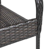 Stackable Outdoor Chairs 4 pcs Poly Rattan Brown 310083