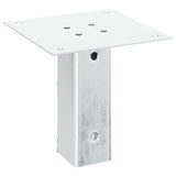 Post Bases Square 12 pcs Silver 51x51 mm Galvanised Steel 42000003