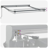 Retractable Awning Red and White 300 x 250 cm 3329996