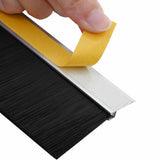 Self-adhesive Door Brush Seals 12 pcs Silver 100 cm 42019471