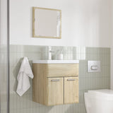 3 Piece Bathroom Furniture Set Sonoma Oak Engineered Wood 3324986