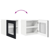 Wall Glass Cabinet PORTO Black 40 x 31 x 40 cm Engineered Wood 885187