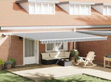 Manual Retractable Awning with LED Anthracite&White 450x300 cm 3215786