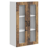 Wall Glass Cabinet PORTO Old Wood 60 x 31 x 100 cm 885533