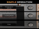 30L 60-230&degC Mini Electric Oven, with Accessories - Silver Tone T3398P344472
