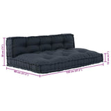 Sofa Cushion 2 pcs Anthracite Fabric 4019084