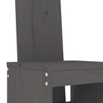 9 Piece Garden Bar Set Grey Solid Wood Pine 3157789
