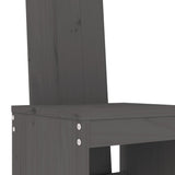 9 Piece Garden Bar Set Grey Solid Wood Pine 3157789