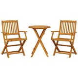 3 Piece Folding Bistro Set Solid Wood Acacia 3295250