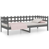 Day Bed without Mattress Grey 90x200 cm Solid Wood Pine 820758