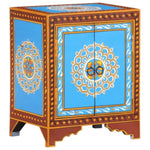 ZNTS Hand Painted Bedside Cabinet 40x30x50 cm Solid Mango Wood 321668