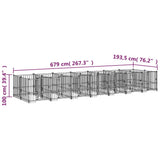 Outdoor Dog Kennel Steel 13.14 m 3124584
