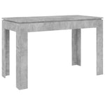 Dining Table Concrete Grey 120x60x76 cm Engineered Wood 800760